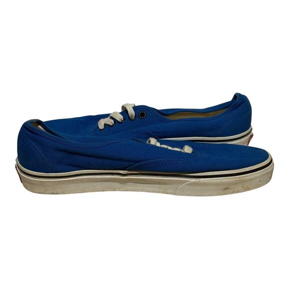 Vans Authentic Blue Canvas Low-Top Skate Sneakers Men’s Size 9.5 - Picture 6 of 8